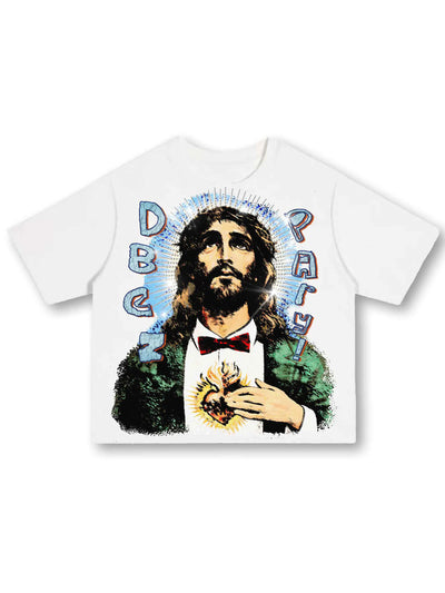 Camiseta holgada de Jesús estilo Pop Art Bling - 572