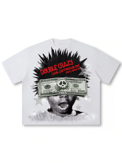 Camiseta Boxy Bling Cash Afro Kid-573