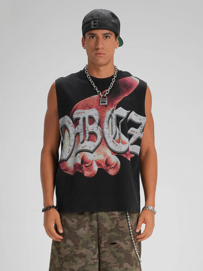 Raw Edge Punk Studded Tank-575