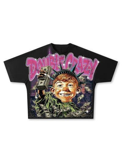 T-shirt ample « Bling Funny Hustle »-576
