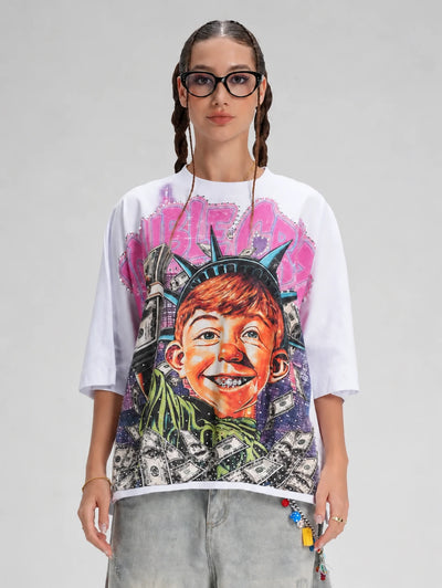 Camiseta Boxy Bling Funny Hustle-576
