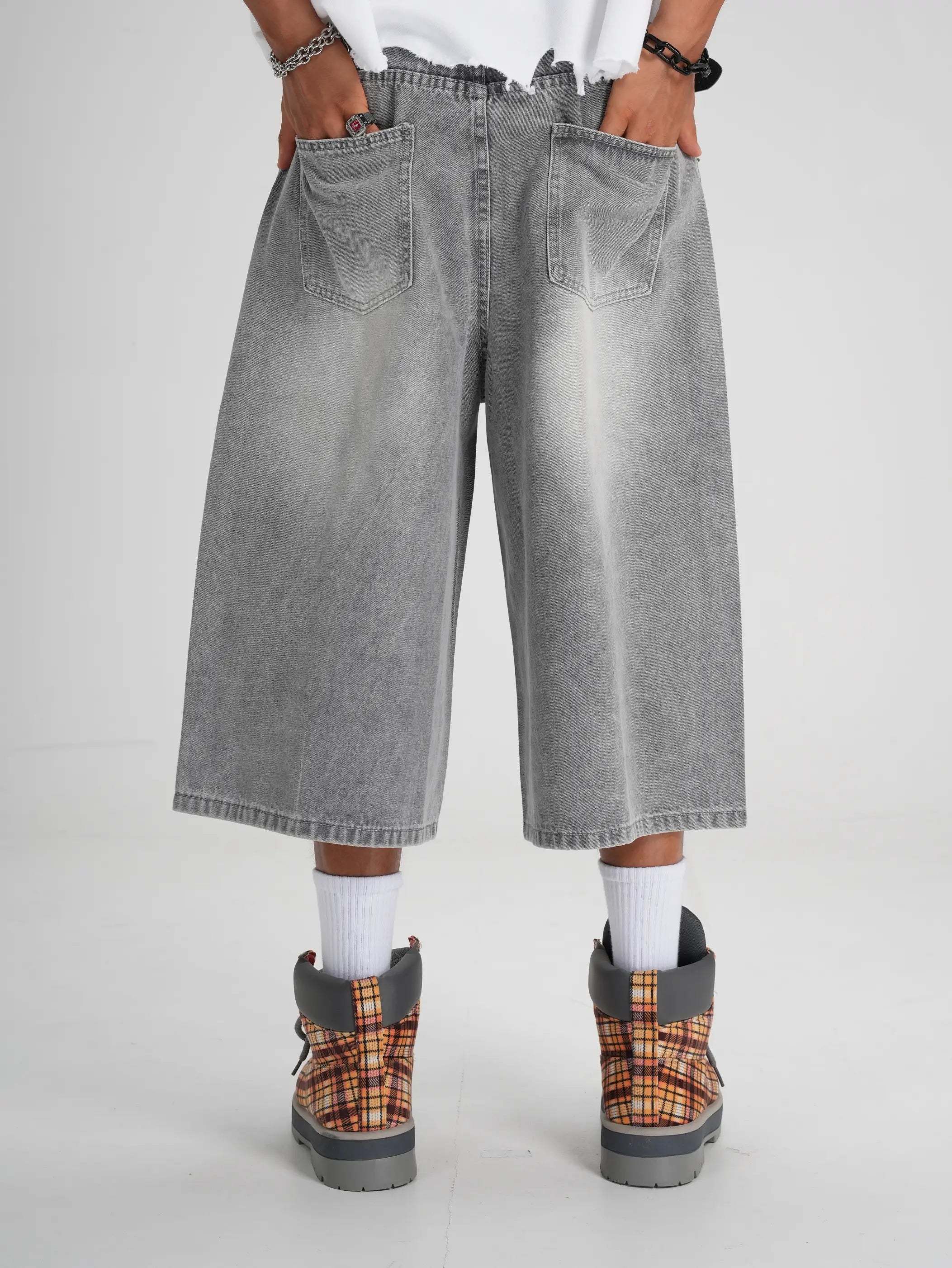 Bling NYC Pantalones Cortos Vaqueros Gráficos-577