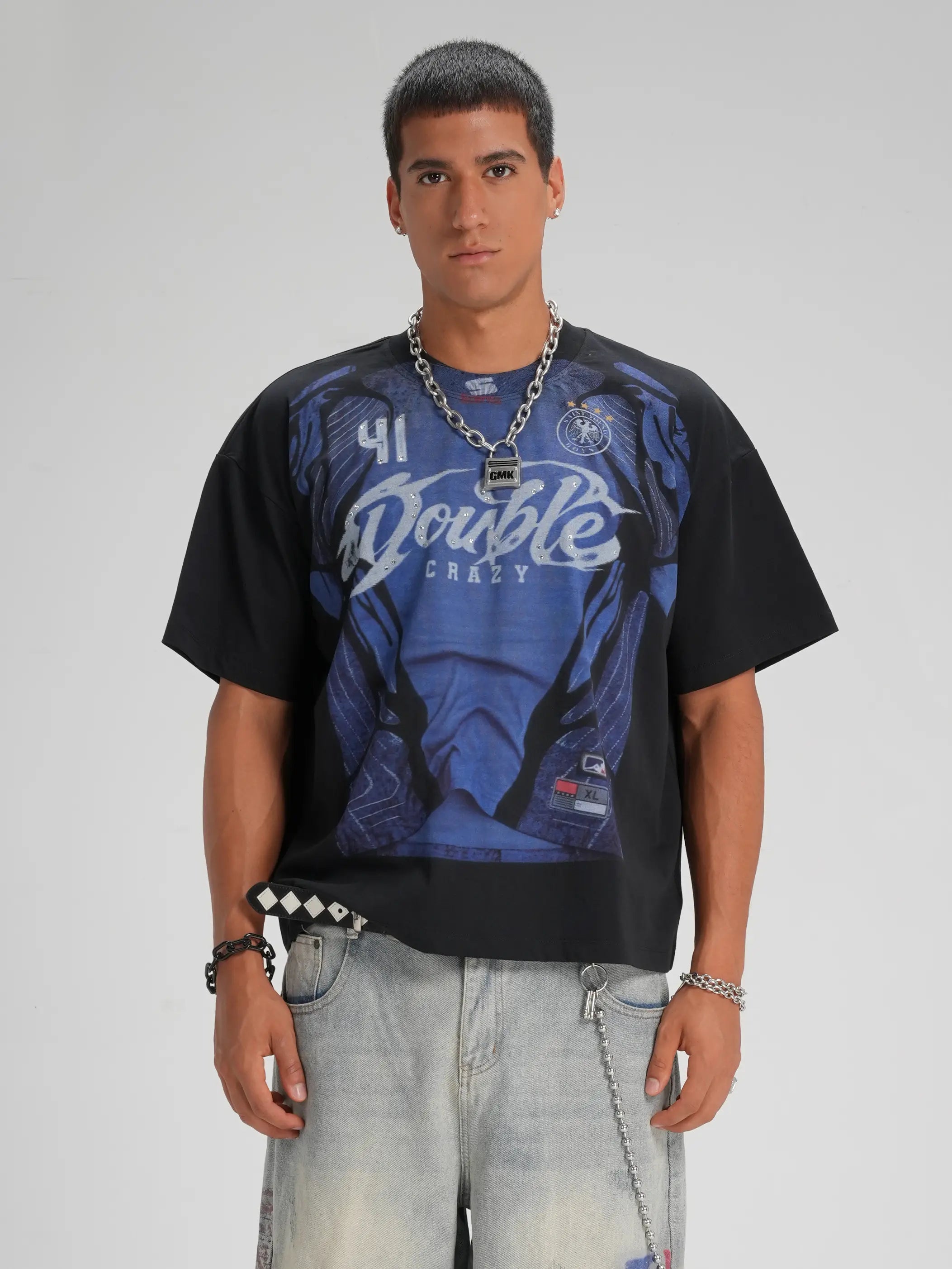 T-shirt en jersey Bling Graphic Boxy-582