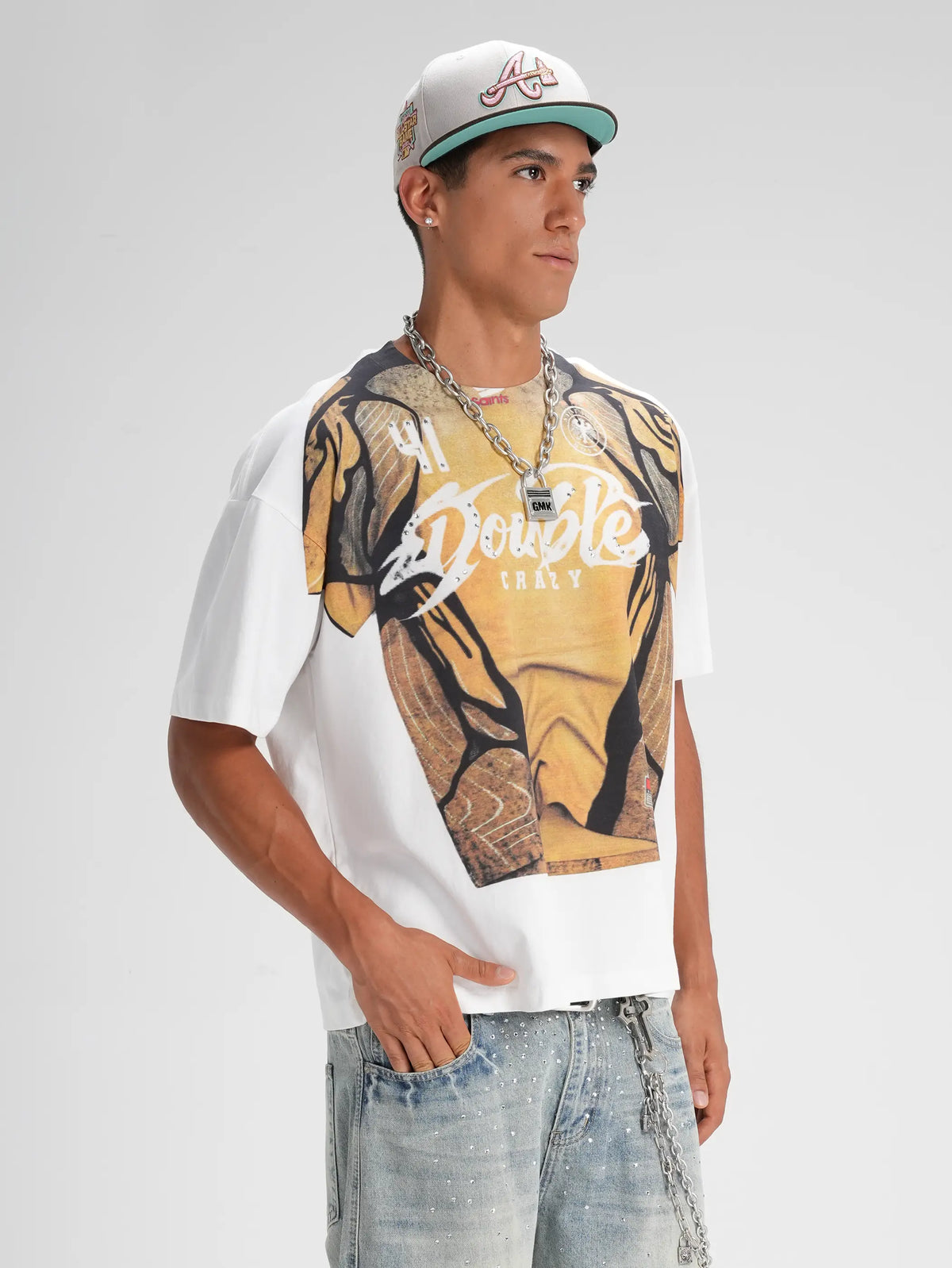 Bling Graphic Boxy Jersey Tee-582