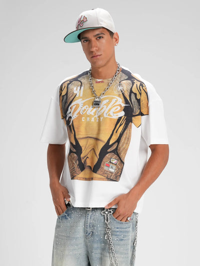 Bling Graphic Boxy Jersey Tee-582