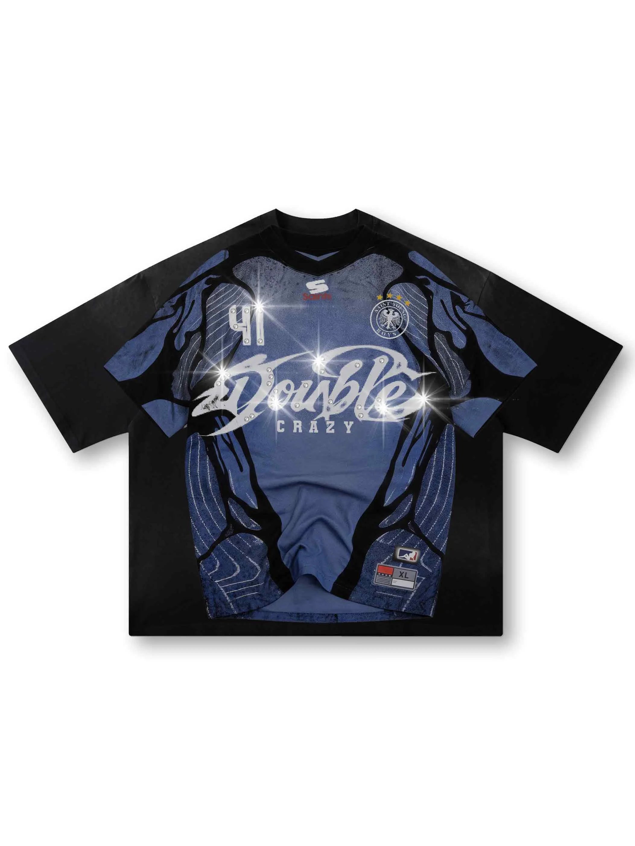 Bling Graphic Boxy Jersey Tee-582