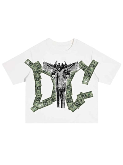 T-shirt court Bling Gun Jesus Sorona-583
