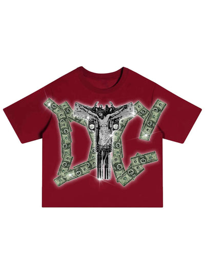 T-shirt court Bling Gun Jesus Sorona-583