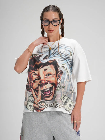 Iced Out Money Parody Boxy Tee-584
