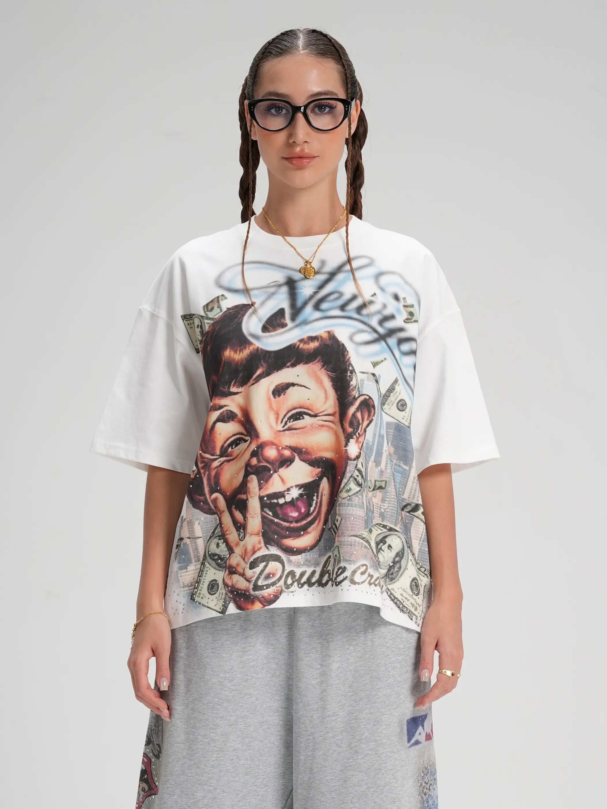 Iced Out Money Parody Boxy Tee-584