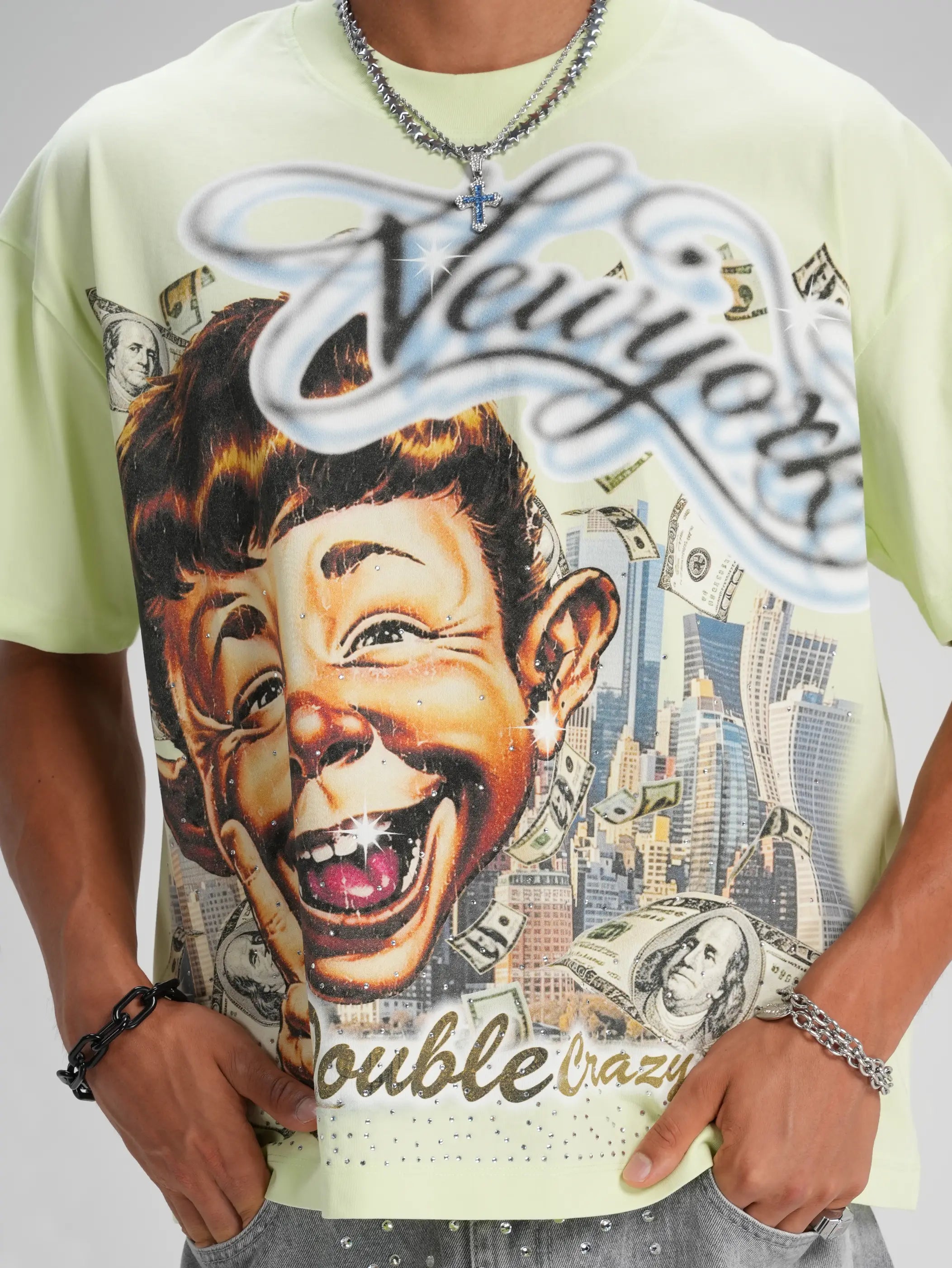 T-shirt Ample Parodie Money Iced Out-584