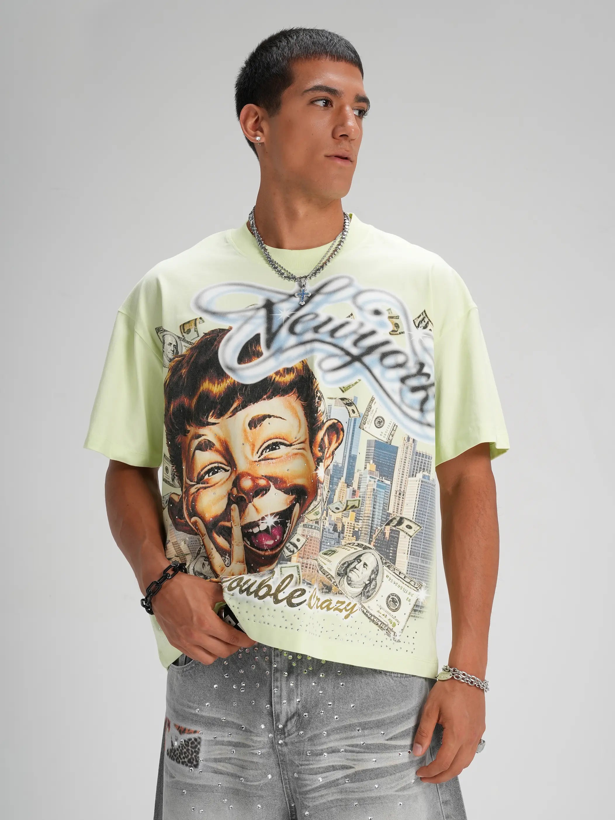 T-shirt Ample Parodie Money Iced Out-584