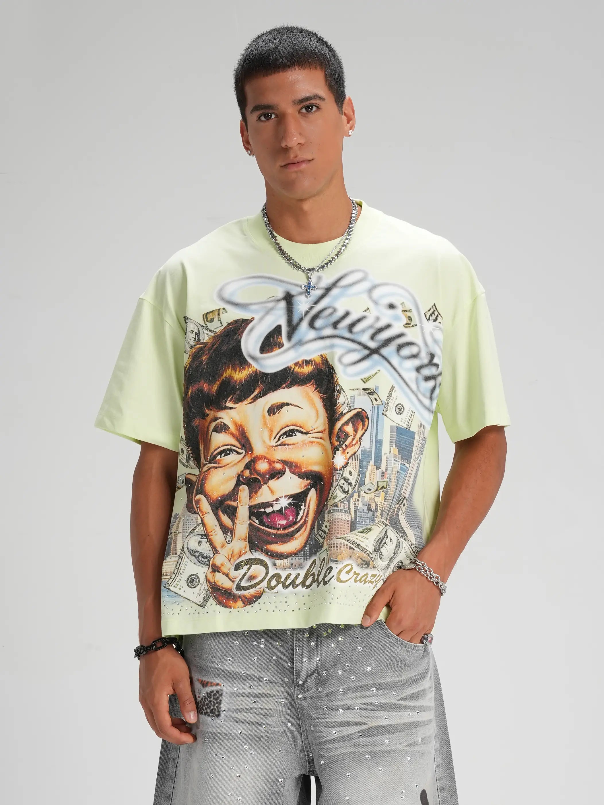 T-shirt Ample Parodie Money Iced Out-584