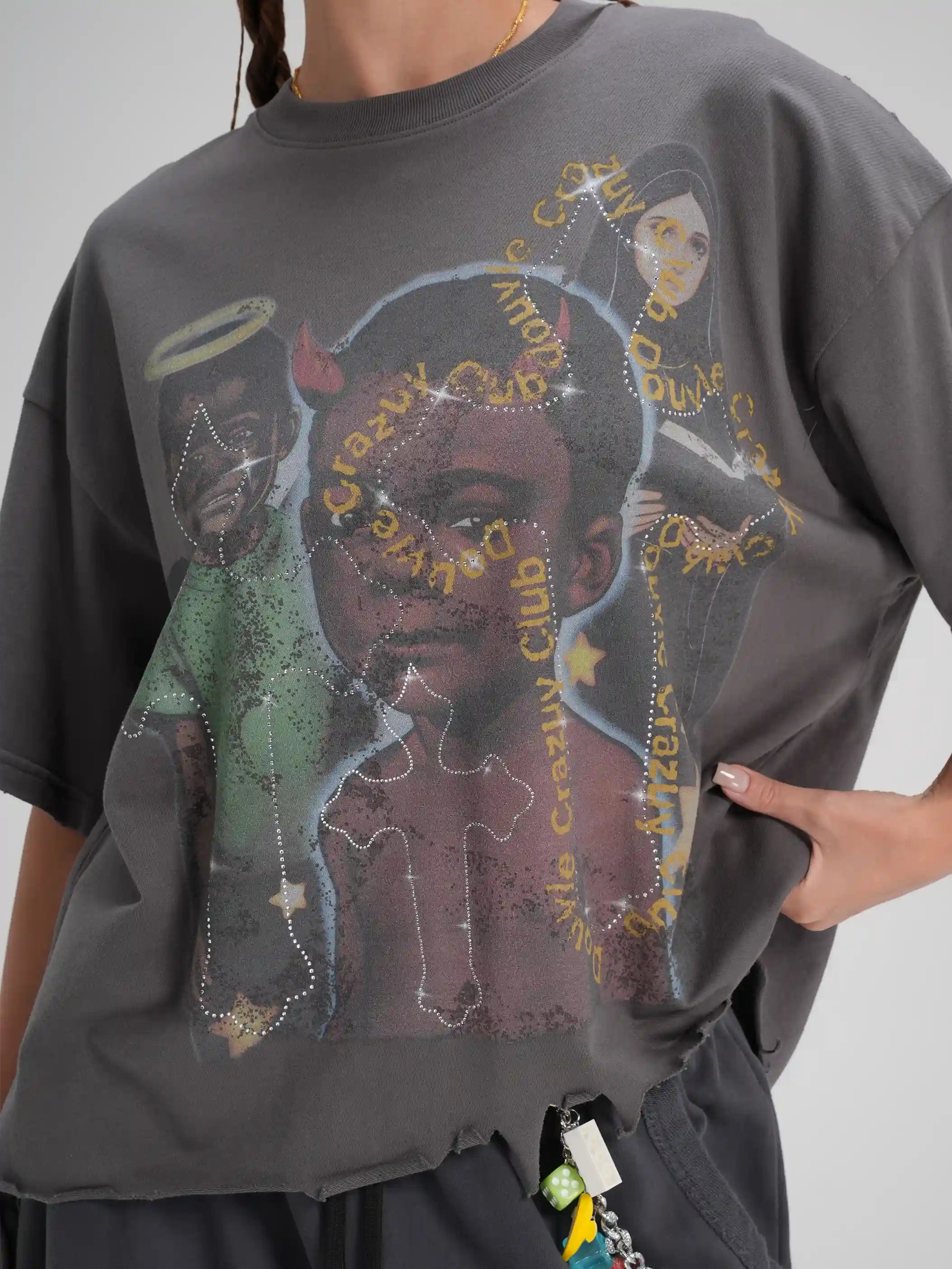 T-shirt Bling Mural Ange Démon-594