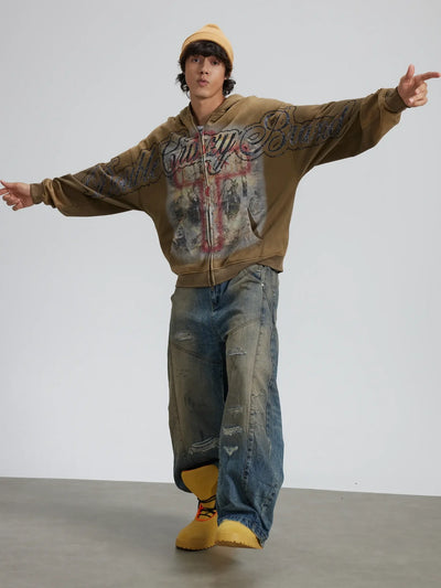 Sudadera con Capucha Crimson Cross-355