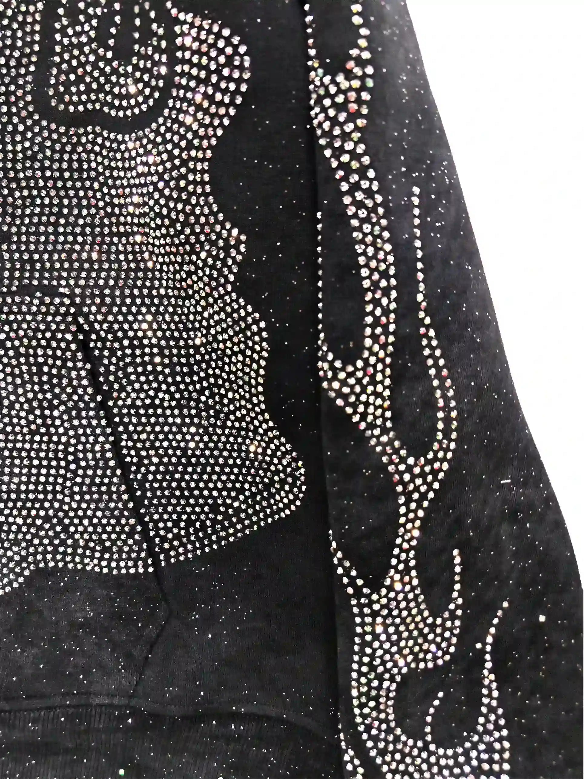 DOUBLECRAZY Flame Man Diamond Gradient Vintage Hoodie-043