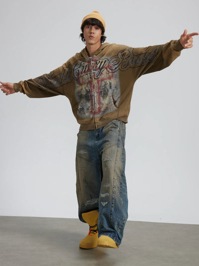 Crimson Cross Hoodie-355