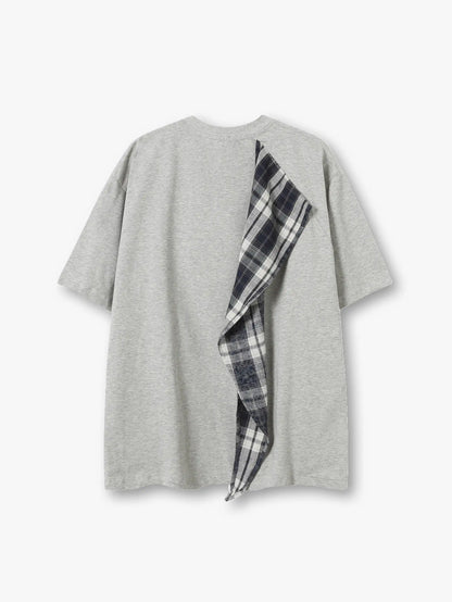 Loose Fit Plaid Patchwork Summer T-shirt-S1000