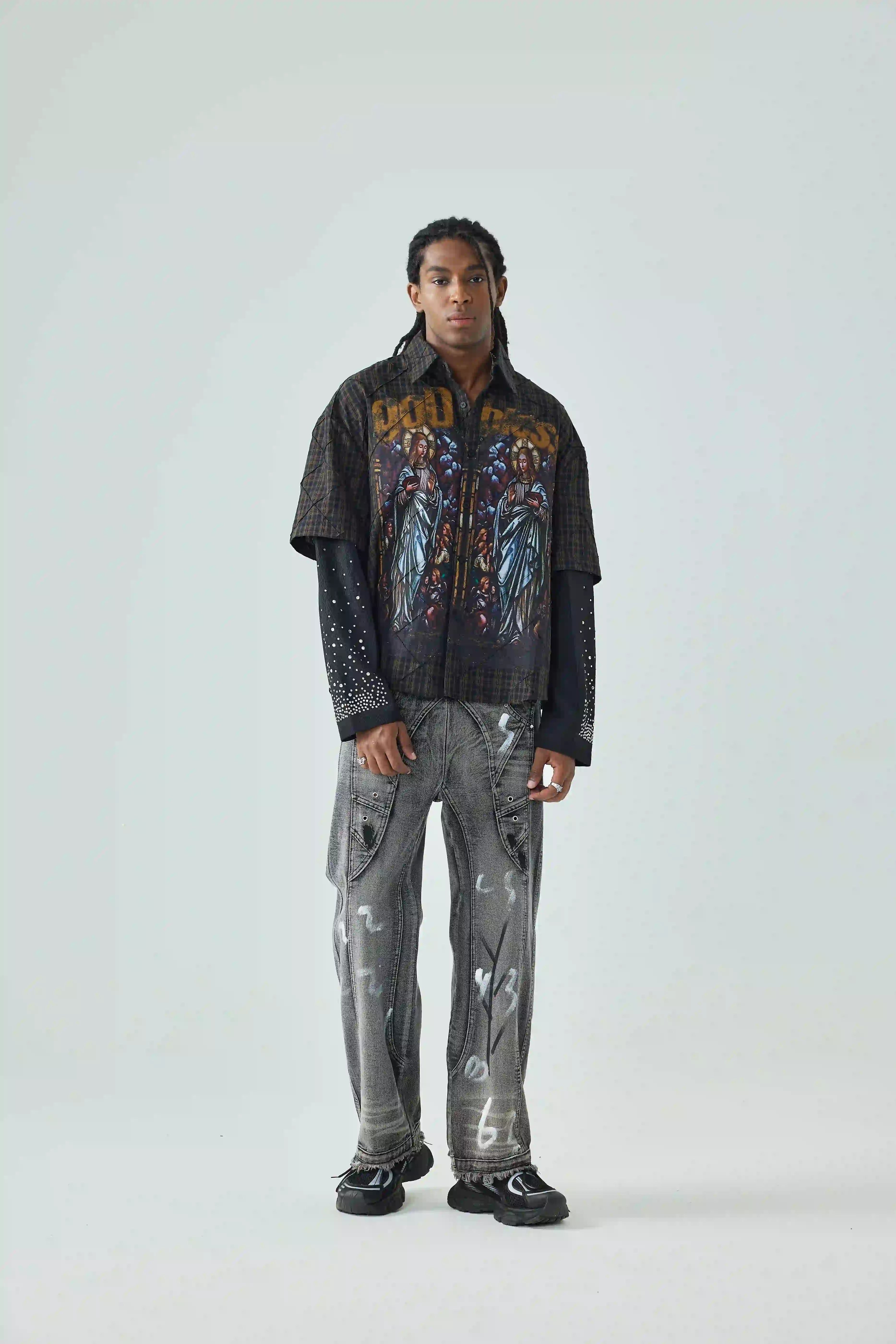 God Bless the Saints – Stained Glass Shirt-158