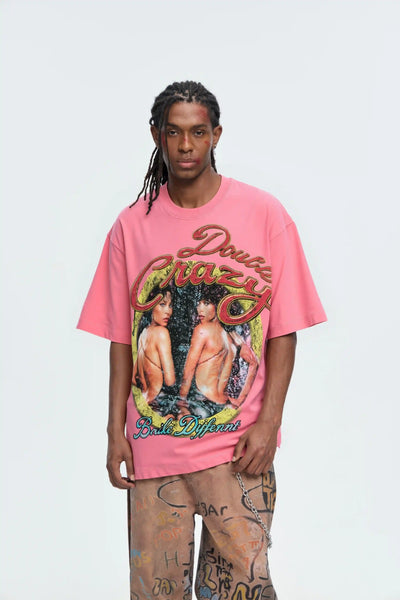 T-shirt ample R&B délavé années 90-619