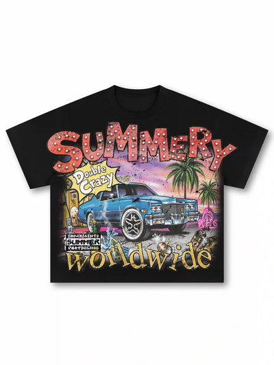 90s Lowrider Car Sorona Boxy Tee-601