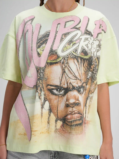 Camiseta Boxy para Niño Rockstar Braids-602