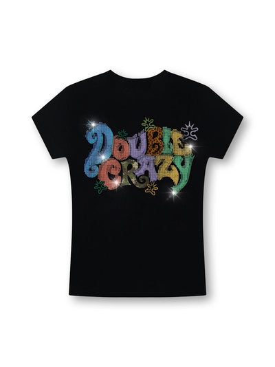 Iced Out Bubble Text Baby Tee-604