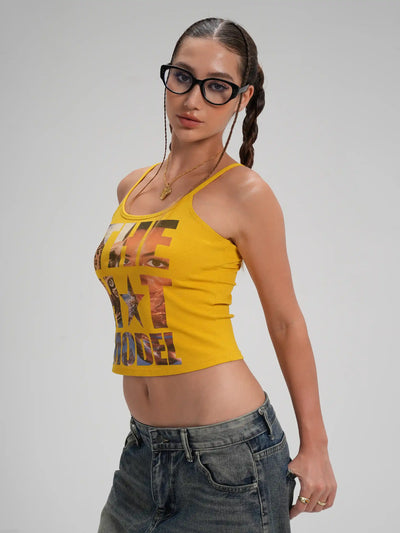 Leopard Portrait Slim Cami-605