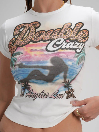 Leopard Gun Girl Baby Tee-608