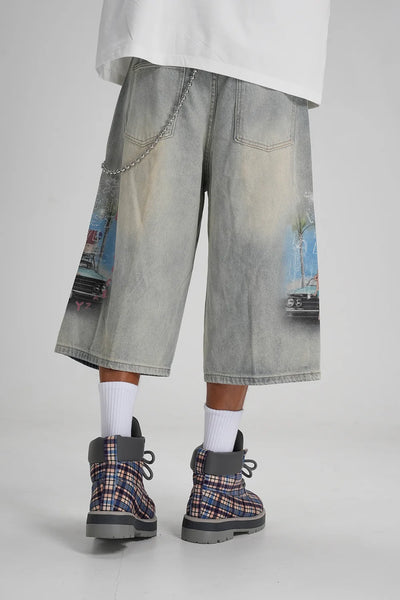 Bling Pin-up Distressed Jorts-609