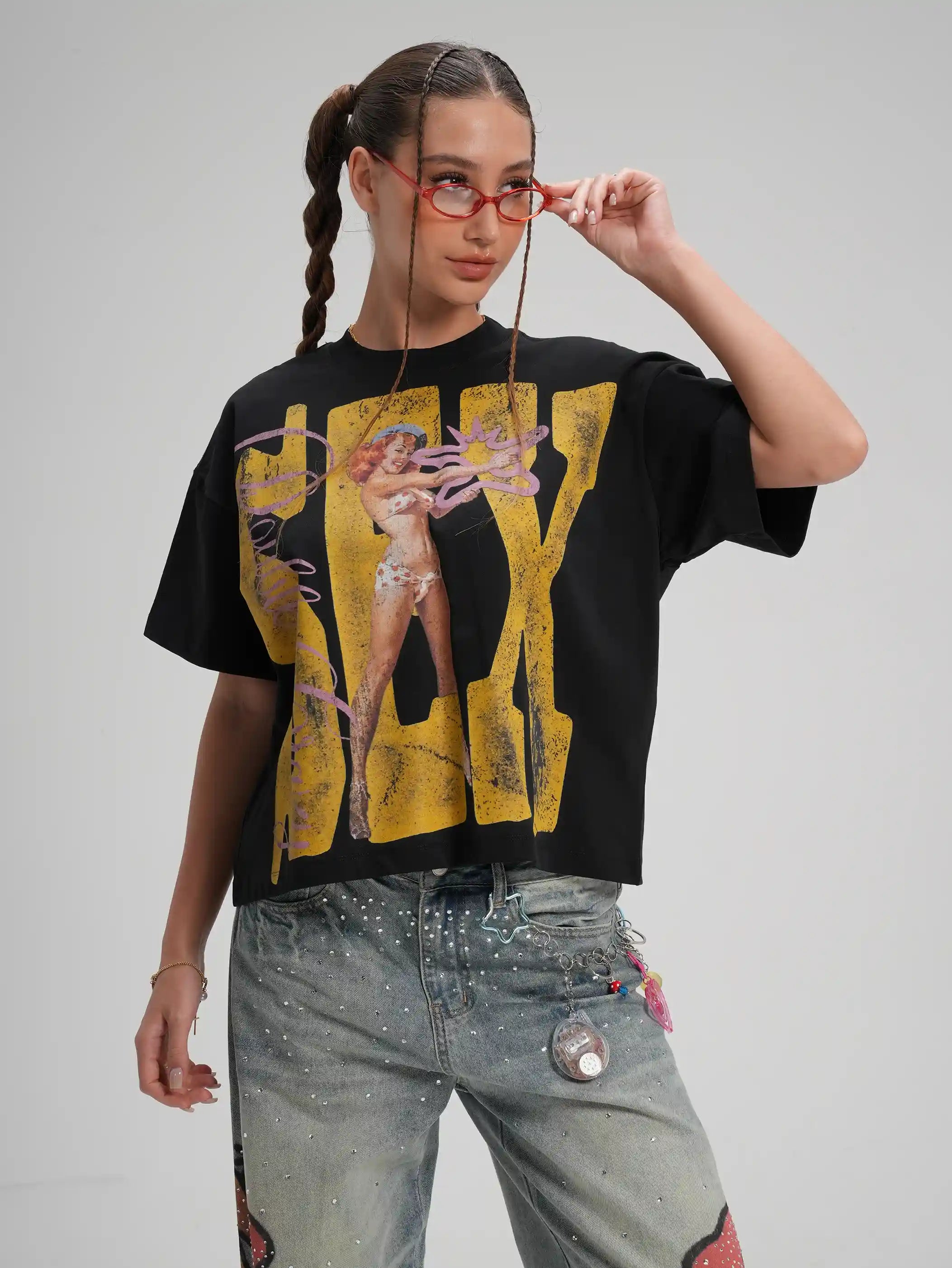 Vintage Bikini Heavy Boxy Tee-613