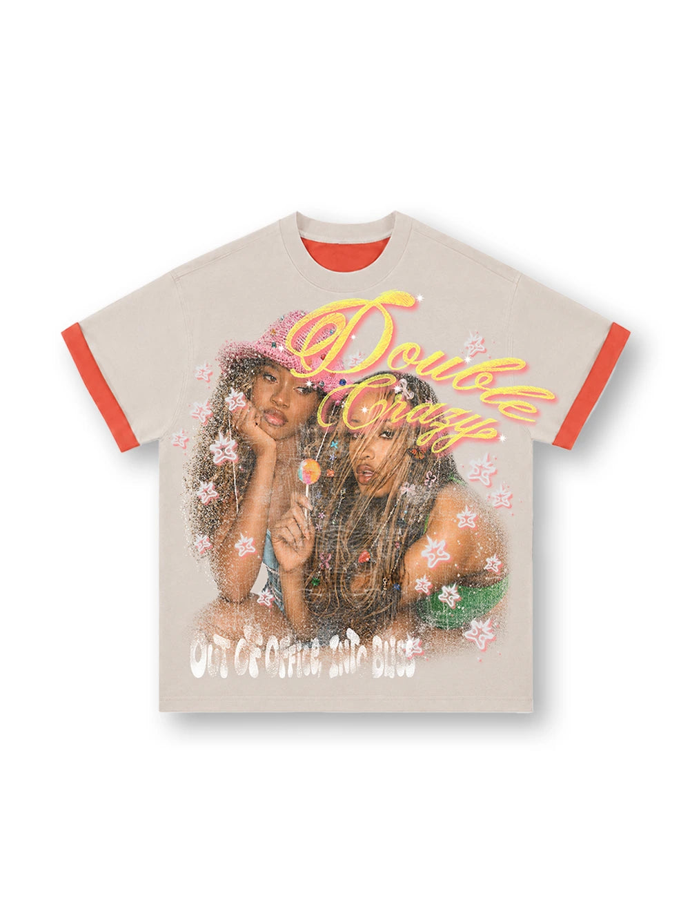 Vintage 90s Girls Two Tone Tee-614