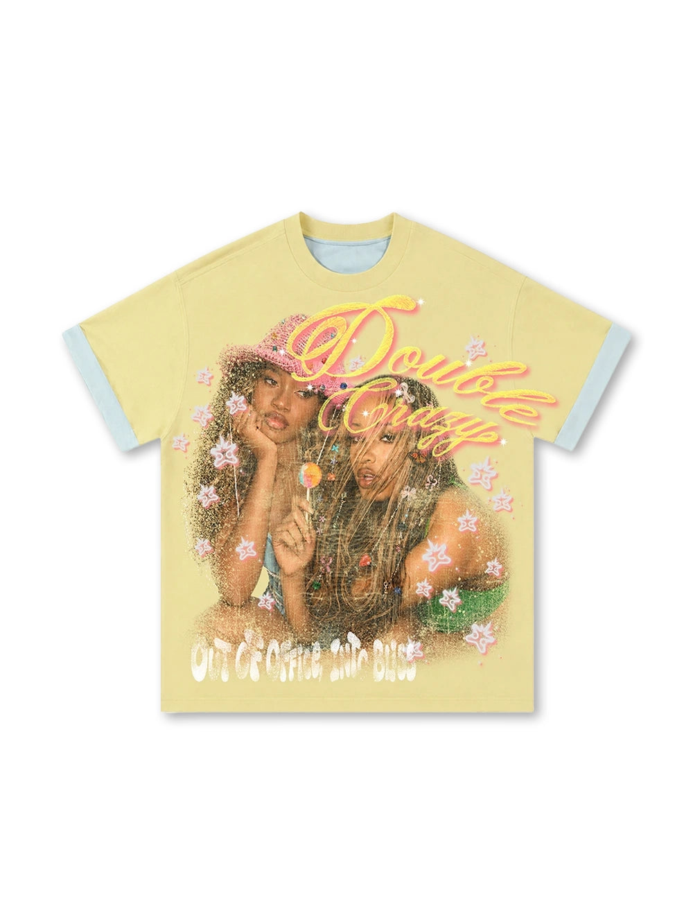 T-shirt Bicolore Fille Années 90 Vintage-614