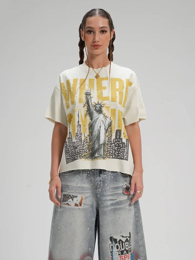 Liberty Slogan Vintage Tee-656