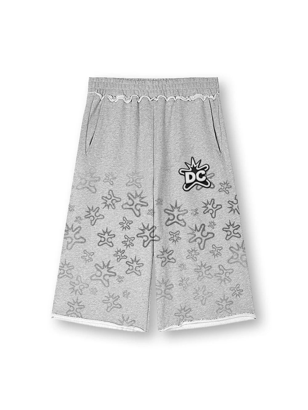Shorts Vintage en tissu éponge effet éclaboussures - 621