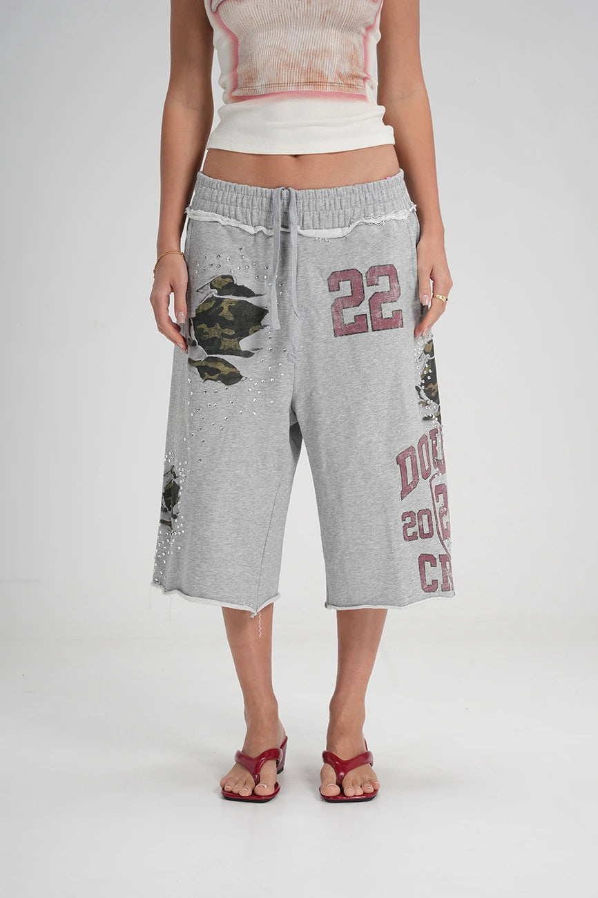 Varsity Camo Sweat Shorts-662
