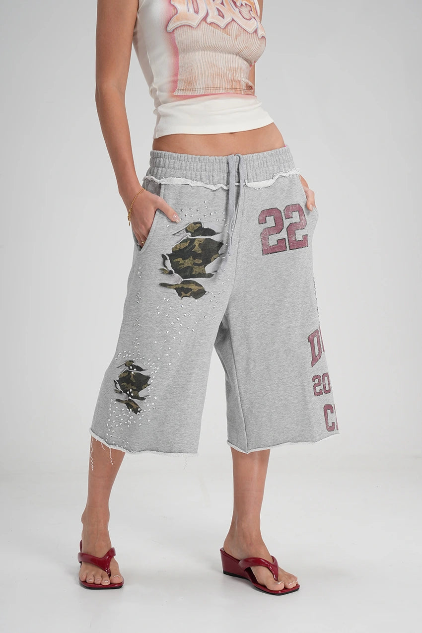 Varsity Camo Sweat Shorts-662