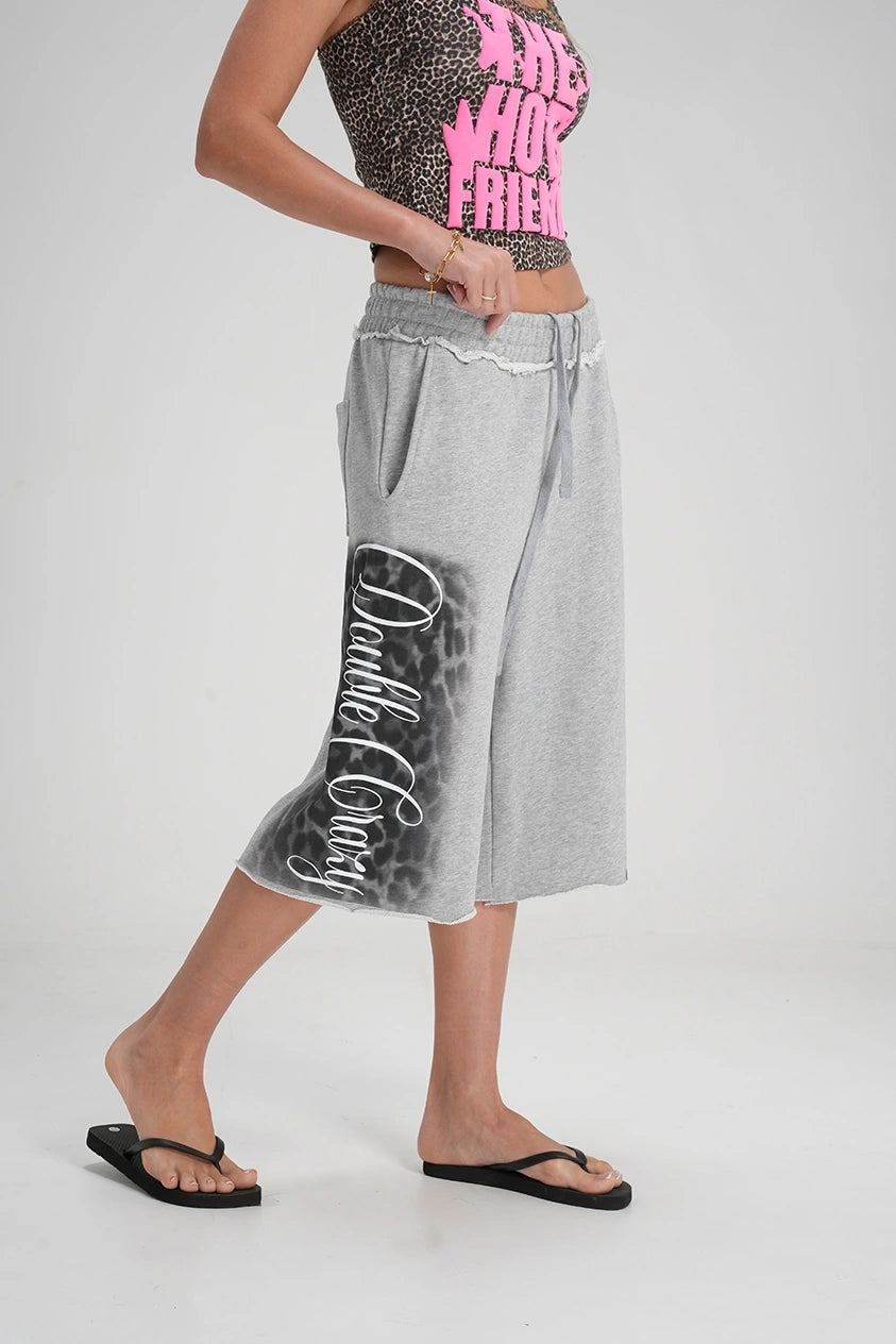 Short baggy léopard vieilli-623