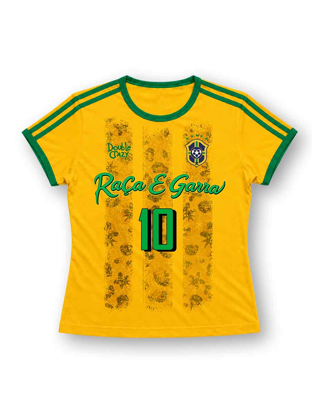 Leopard Brazil Ringer Baby Tee-627