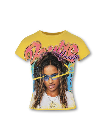 Creased Poster Girl Baby Tee-628