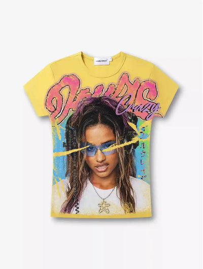 Creased Poster Girl Baby Tee-628