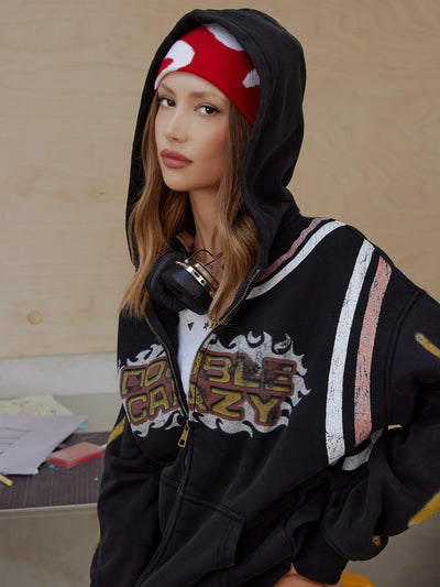 Sudadera con cremallera Flame Burst-379