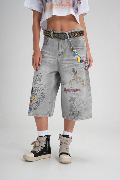 Surfer Girl Baggy Shorts-644