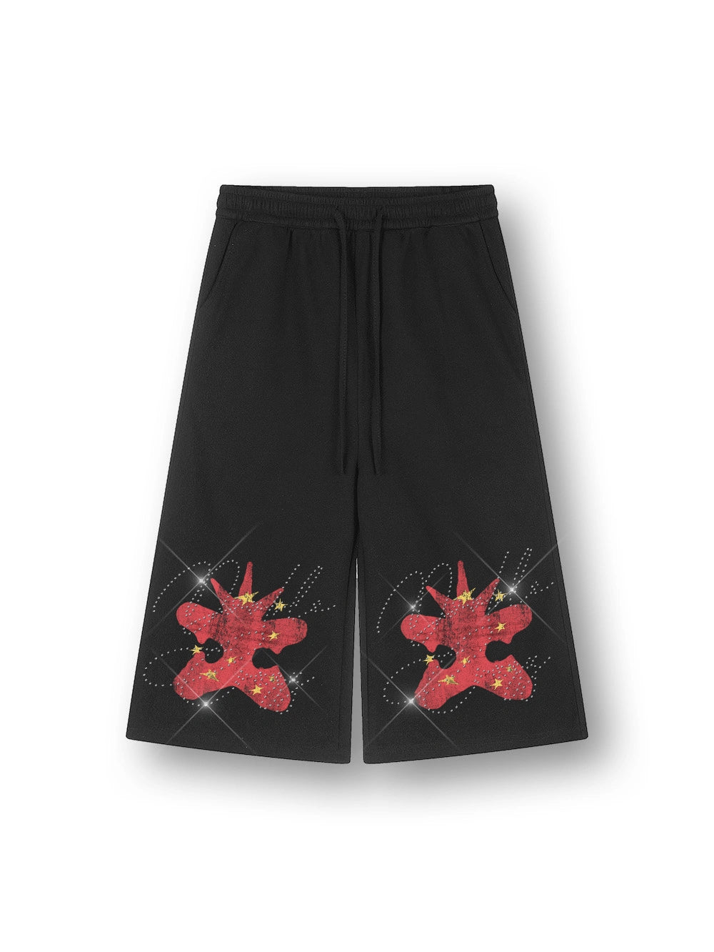 Bling Orbit Faded Sweatshorts-646