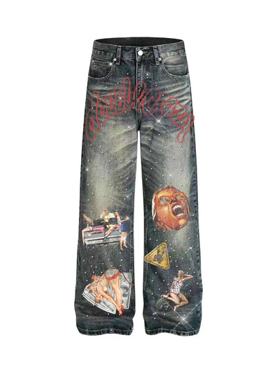 90s Pop Art Collage Denim-647