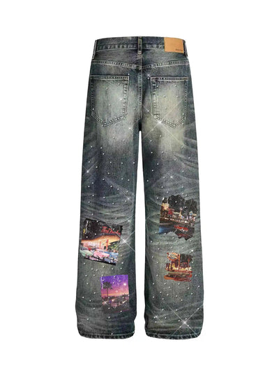 90s Neon City Wide Denim-648
