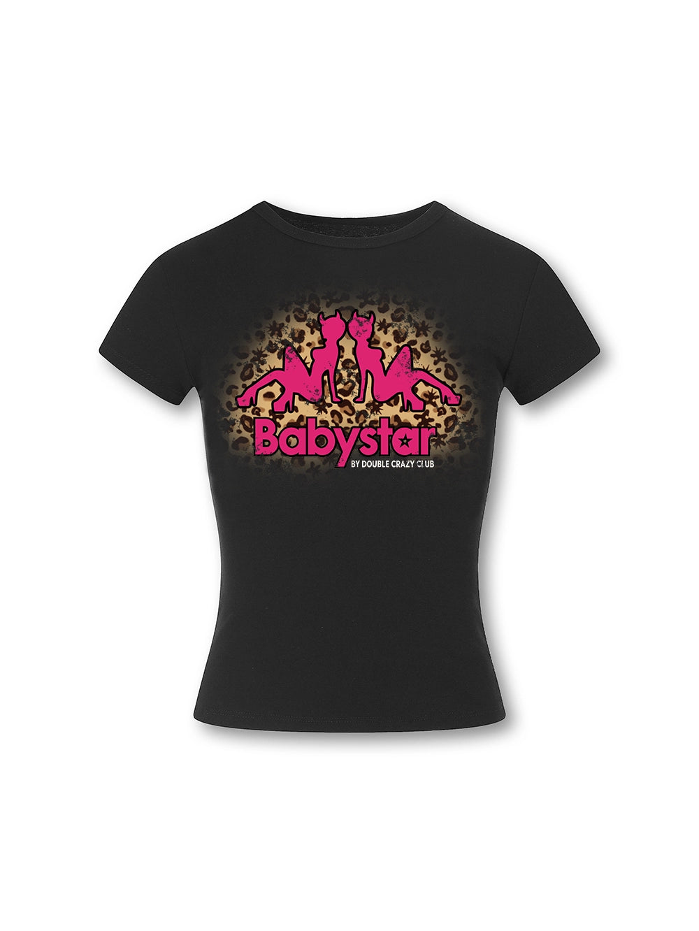T-shirt court léopard motif fille diabolique bébé-651