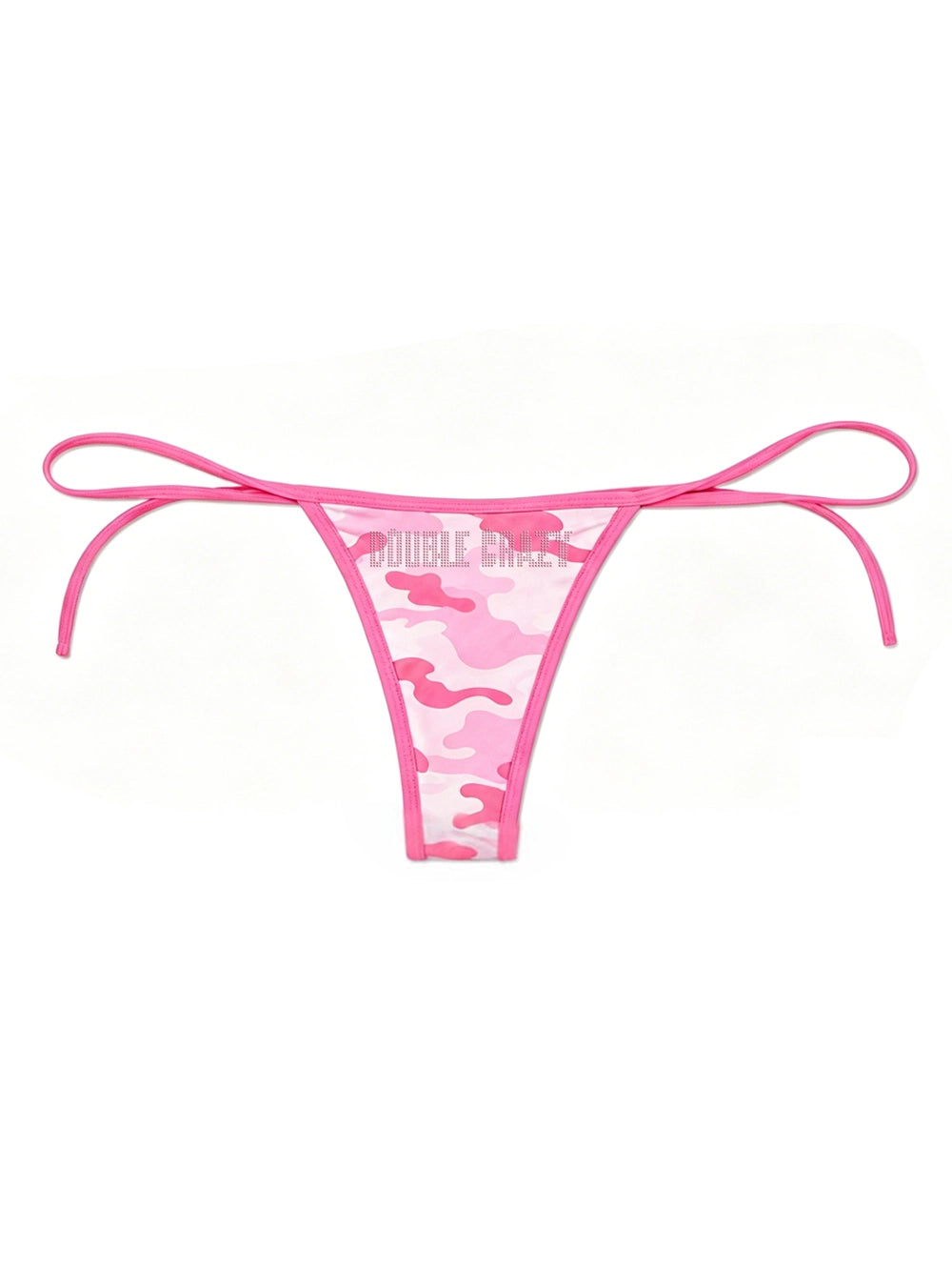 Rhinestone Pink Camo Bikini Set-653
