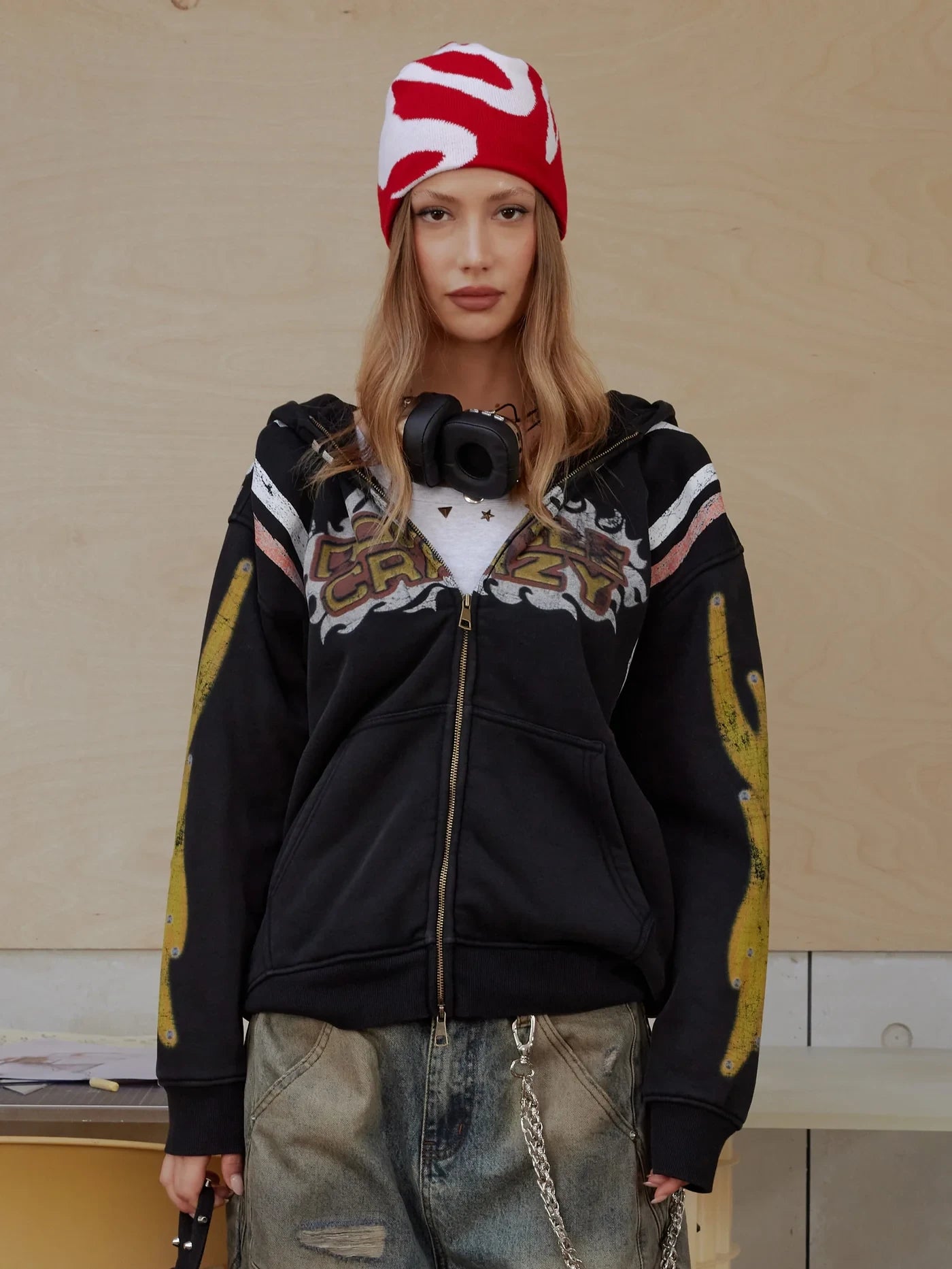 Sudadera con cremallera Flame Burst-379