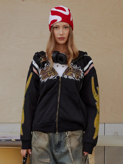 Sudadera con cremallera Flame Burst-379